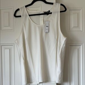 J. Crew Cream Tank Top with Wide Straps and Scoop Neckline